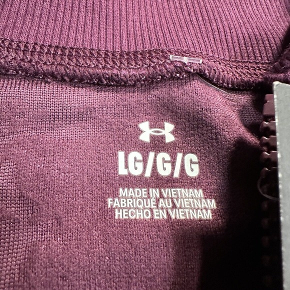 NWT Under Armour Journey Terry 1/4 Zip Men’s‎ Large Purple Maroon Tie Dye $85 - Picture 6 of 9
